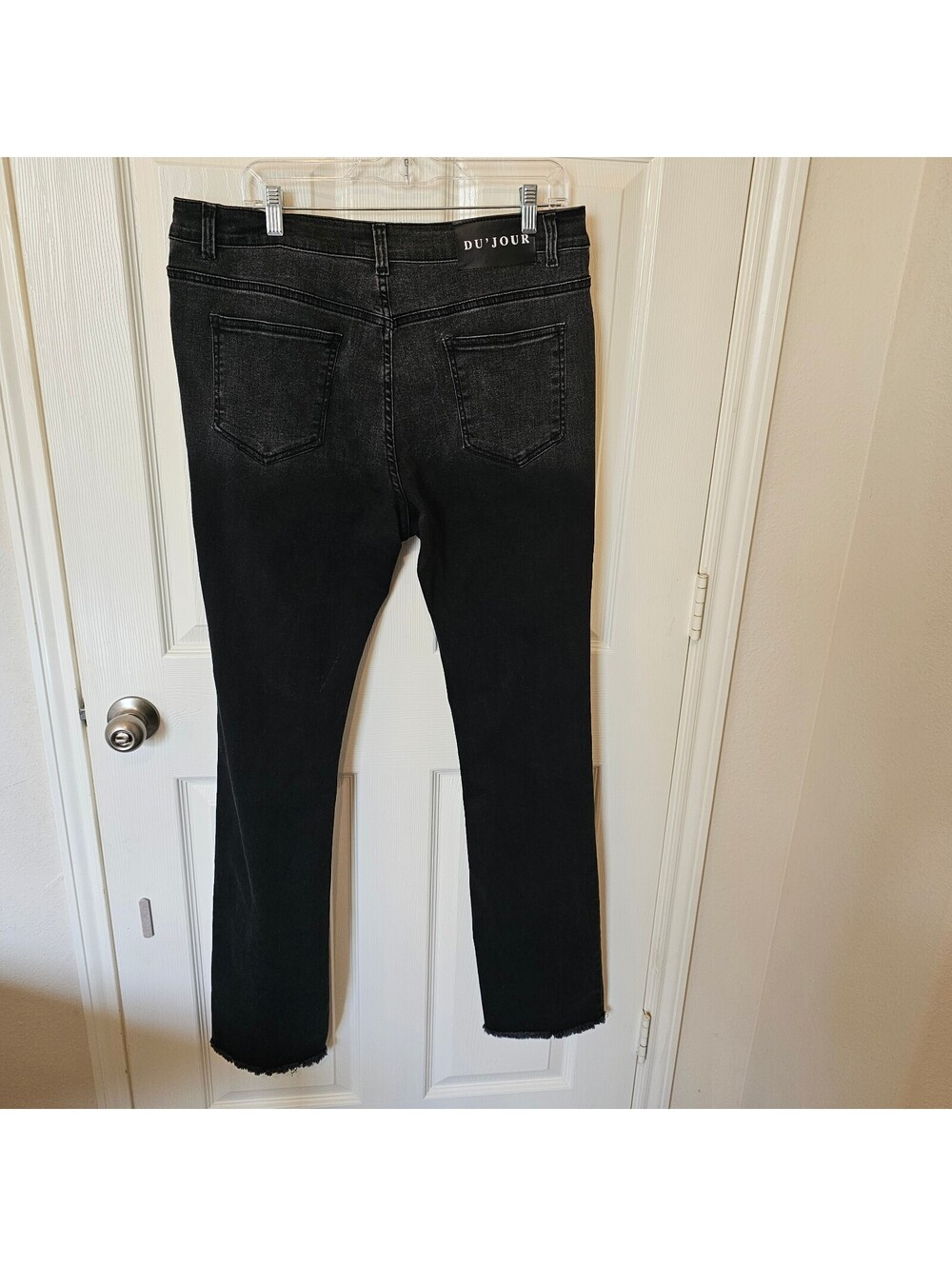 Du'Jour France Mens Streetwear Stacked Two-tone Black Jeans size 38 - Picture 4 of 8